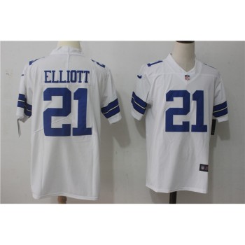 Men's Dallas Cowboys #21 Ezekiel Elliott White Stitched NFL Vapor Untouchable Limited Jersey