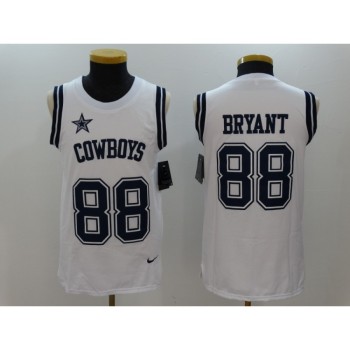 Men's Dallas Cowboys #88 Dez Bryant White Stitched NFL Limited Rush Tank Top Jersey Men's Dallas Cowboys #88 Dez Bryant White Stitched NFL Limited Rush Tank Top Jersey