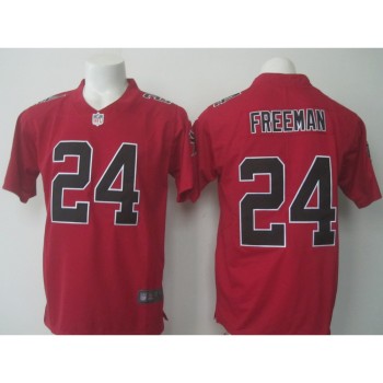 Men's Falcons #24 Devonta Freeman Red Limited Rush Stitched NFL Jersey Men's Falcons #24 Devonta Freeman Red Limited Rush Stitched NFL Jersey