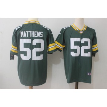 Men's Green Bay Packers #52 Clay Matthews Green Team Color Stitched NFL Vapor Untouchable Limited Jersey Men's Green Bay Packers #52 Clay Matthews Green Team Color Stitched NFL Vapor Untouchable Limited Jersey