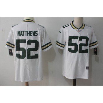 Men's Green Bay Packers #52 Clay Matthews White Stitched NFL Vapor Untouchable Limited Jersey Men's Green Bay Packers #52 Clay Matthews White Stitched NFL Vapor Untouchable Limited Jersey