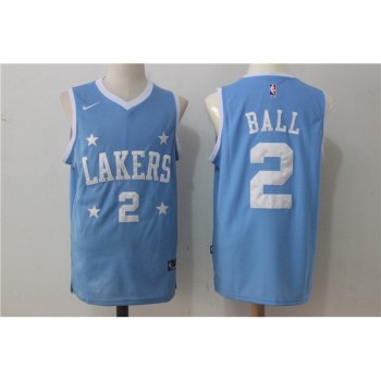 Men's Los Angeles Lakers #2 Lonzo Ball Royal Blue Stitched NBA Jersey Men's Los Angeles Lakers #2 Lonzo Ball Royal Blue Stitched NBA Jersey