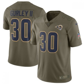 Men's Los Angeles Rams #30 Todd Gurley Olive Salute To Service Limited Stitched NFL Jersey Men's Los Angeles Rams #30 Todd Gurley Olive Salute To Service Limited Stitched NFL Jersey