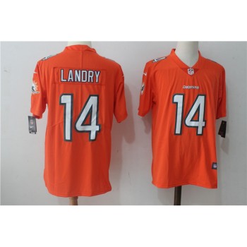 Men's Miami Dolphins #14 Jarvis Landry Orange Stitched NFL Vapor Untouchable Limited Jersey Men's Miami Dolphins #14 Jarvis Landry Orange Stitched NFL Vapor Untouchable Limited Jersey