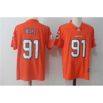 Men's Miami Dolphins #91 Cameron Wake Orange Vapor Untouchable Limited Stitched NFL Jersey Men's Miami Dolphins #91 Cameron Wake Orange Vapor Untouchable Limited Stitched NFL Jersey