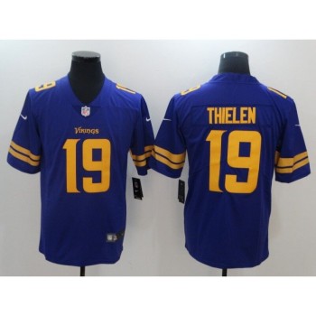 Men's Minnesota Vikings #19 Adam Thielen Purple Vapor Untouchable Limited Stitched NFL Jersey