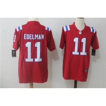 Men's New England Patriots #11 Julian Edelman Red Alternate Stitched NFL Vapor Untouchable Limited Jersey Men's New England Patriots #11 Julian Edelman Red Alternate Stitched NFL Vapor Untouchable Limited Jersey