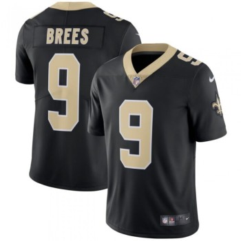 Men's New Orleans Saints #9 Drew Brees Black Stitched NFL Vapor Untouchable Limited Jersey