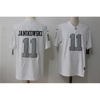 Men's Oakland Raiders #11 Sebastian Janikowski White Stitched NFL Vapor Untouchable Limited Jersey Men's Oakland Raiders #11 Sebastian Janikowski White Stitched NFL Vapor Untouchable Limited Jersey