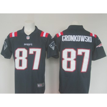 Men's Patriots #87 Rob Gronkowski Navy Limited Rush Stitched NFL Jersey