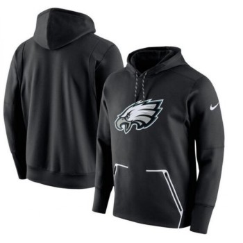 Men's Philadelphia Eagles Black Champ Drive Vapor Speed Pullover Hoodie Men's Philadelphia Eagles Black Champ Drive Vapor Speed Pullover Hoodie
