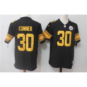 Men's Pittsburgh Steelers #30 James Conner Black Stitched NFL Limited Rush Jersey Men's Pittsburgh Steelers #30 James Conner Black Stitched NFL Limited Rush Jersey
