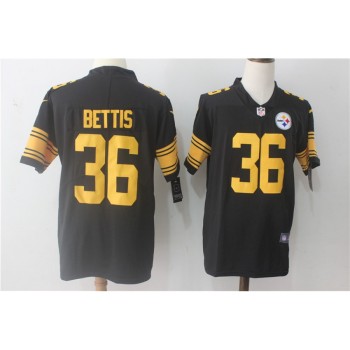 Men's Pittsburgh Steelers #36 Jerome Bettis Black Limited Rush Stitched NFL Jersey Men's Pittsburgh Steelers #36 Jerome Bettis Black Limited Rush Stitched NFL Jersey