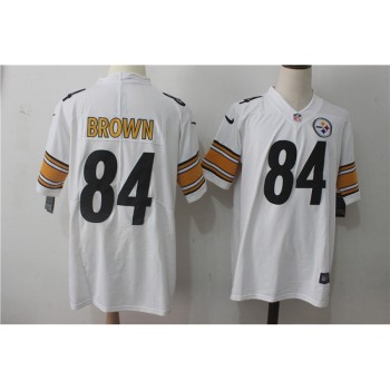 Men's Pittsburgh Steelers #84 Antonio Brown White Stitched NFL Vapor Untouchable Limited Jersey