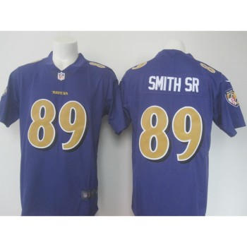 Men's Ravens #89 Steve Smith Sr. Purple Limited Rush NFL Jersey