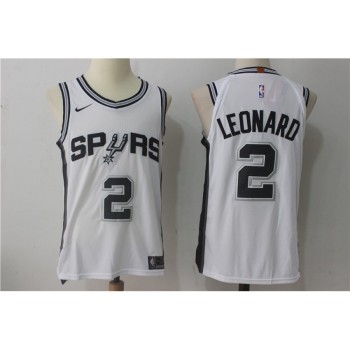 Men's San Antonio Spurs #2 Kawhi Leonard White Stitched NBA Jersey