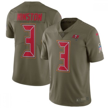 Men's Tampa Bay Buccaneers #3 Jameis Winston Olive Salute to Service Limited Stitched NFL Jersey Men's Tampa Bay Buccaneers #3 Jameis Winston Olive Salute to Service Limited Stitched NFL Jersey