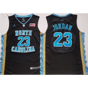 Men's North Carolina Tar Heels #23 Michael Jordan Black Stitched Jersey