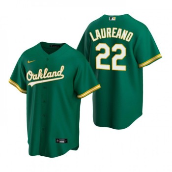 Men's Oakland Athletics #22 Ramon Laureano Green Cool Base Stitched Jersey Men's Oakland Athletics #22 Ramon Laureano Green Cool Base Stitched Jersey