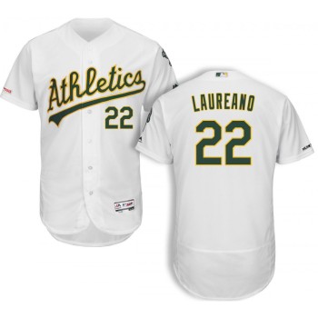 Men's Oakland Athletics #22 Ramon Laureano White Flex Base MLB Stitched Jersey Men's Oakland Athletics #22 Ramon Laureano White Flex Base MLB Stitched Jersey