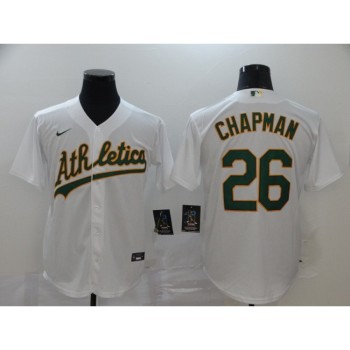 Men's Oakland Athletics #26 Matt Chapman White Cool Base Stitched MLB Jersey Men's Oakland Athletics #26 Matt Chapman White Cool Base Stitched MLB Jersey