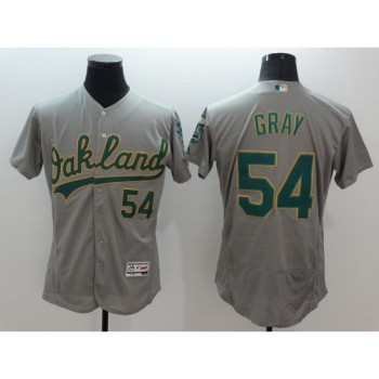 Men's Oakland Athletics #54 Sonny Gray Grey Flex Base Stitched Jersey Men's Oakland Athletics #54 Sonny Gray Grey Flex Base Stitched Jersey