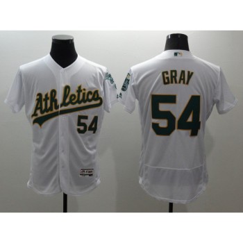 Men's Oakland Athletics #54 Sonny Gray White Flex Base Stitched Jersey Men's Oakland Athletics #54 Sonny Gray White Flex Base Stitched Jersey