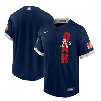 Men's Oakland Athletics Blank 2021 Navy All-Star Cool Base Stitched MLB Jersey Men's Oakland Athletics Blank 2021 Navy All-Star Cool Base Stitched MLB Jersey