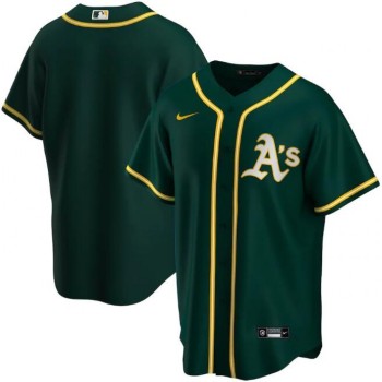 Men's Oakland Athletics Blank Green Cool Base Stitched Jersey Men's Oakland Athletics Blank Green Cool Base Stitched Jersey