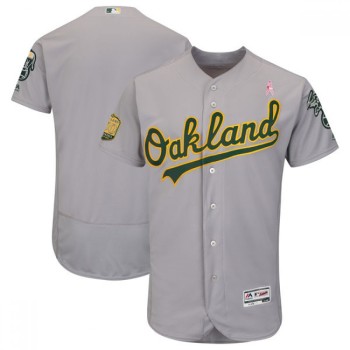 Men's Oakland Athletics Gray 2018 Mother's Day Flexbase Stitched MLB Jersey Men's Oakland Athletics Gray 2018 Mother's Day Flexbase Stitched MLB Jersey