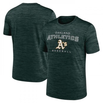 Men's Oakland Athletics Green Velocity Practice Performance T-Shirt Men's Oakland Athletics Green Velocity Practice Performance T-Shirt
