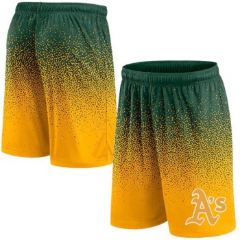 Men's Oakland Athletics Green/Yellow Ombre Shorts Men's Oakland Athletics Green/Yellow Ombre Shorts