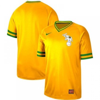 Men's Oakland Athletics Yellow Cooperstown Collection Legend Stitched MLB Jersey Men's Oakland Athletics Yellow Cooperstown Collection Legend Stitched MLB Jersey