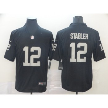 Men's Oakland Raiders #12 Kenny Stabler Black Vapor Untouchable Limited Stitched NFL Jersey