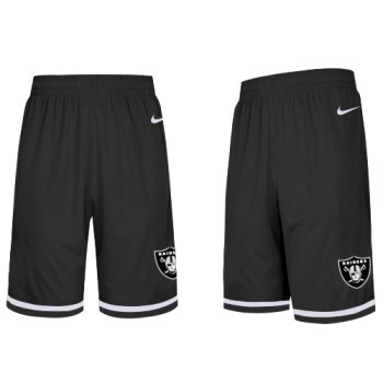 Men's Oakland Raiders 2019 Black Knit Performance Shorts Men's Oakland Raiders 2019 Black Knit Performance Shorts