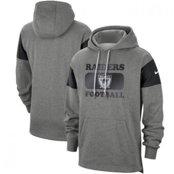 Men's Oakland Raiders 2019 Grey Fan Gear Historic Pullover Hoodie Men's Oakland Raiders 2019 Grey Fan Gear Historic Pullover Hoodie