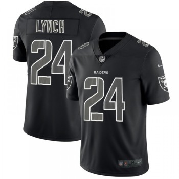 Men's Oakland Raiders #24 Marshawn Lynch 2018 Black Impact Limited Stitched NFL Jersey Men's Oakland Raiders #24 Marshawn Lynch 2018 Black Impact Limited Stitched NFL Jersey