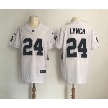Men's Oakland Raiders #24 Marshawn Lynch White Vapor Untouchable Elite Stitched NFL Jersey Men's Oakland Raiders #24 Marshawn Lynch White Vapor Untouchable Elite Stitched NFL Jersey
