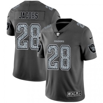 Men's Oakland Raiders #28 Josh Jacobs 2019 Gray Fashion Static Limited Stitched NFL Jersey Men's Oakland Raiders #28 Josh Jacobs 2019 Gray Fashion Static Limited Stitched NFL Jersey