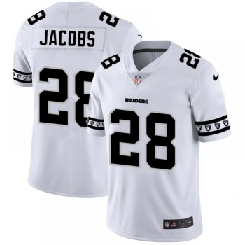 Men's Oakland Raiders #28 Josh Jacobs White 2019 Team Logo Cool Edition Stitched NFL Jersey Men's Oakland Raiders #28 Josh Jacobs White 2019 Team Logo Cool Edition Stitched NFL Jersey