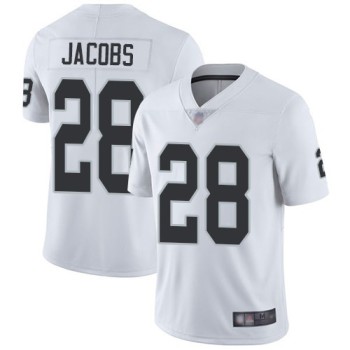 Men's Oakland Raiders #28 Josh Jacobs White Vapor Untouchable Limited Stitched NFL Jersey Men's Oakland Raiders #28 Josh Jacobs White Vapor Untouchable Limited Stitched NFL Jersey