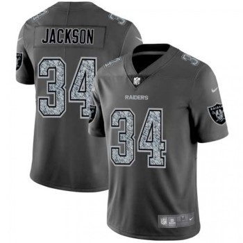 Men's Oakland Raiders #34 Bo Jackson 2019 Gray Fashion Static Limited Stitched NFL Jersey Men's Oakland Raiders #34 Bo Jackson 2019 Gray Fashion Static Limited Stitched NFL Jersey