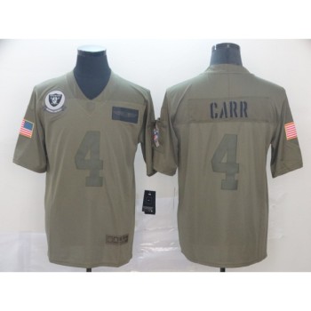 Men's Oakland Raiders #4 Derek Carr 2019 Camo Salute To Service Limited Stitched NFL Jersey Men's Oakland Raiders #4 Derek Carr 2019 Camo Salute To Service Limited Stitched NFL Jersey