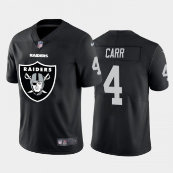 Men's Oakland Raiders #4 Derek Carr Black 2020 Team Big Logo Limited Stitched Jersey Men's Oakland Raiders #4 Derek Carr Black 2020 Team Big Logo Limited Stitched Jersey