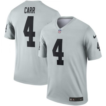 Men's Oakland Raiders #4 Derek Carr Gary Inverted Legend Stitched NFL Jersey Men's Oakland Raiders #4 Derek Carr Gary Inverted Legend Stitched NFL Jersey