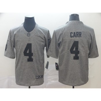 Men's Oakland Raiders #4 Derek Carr Grey Limited Stitched NFL Jersey Men's Oakland Raiders #4 Derek Carr Grey Limited Stitched NFL Jersey