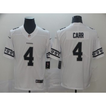 Men's Oakland Raiders #4 Derek Carr White 2019 Team Logo Cool Edition Stitched NFL Jersey Men's Oakland Raiders #4 Derek Carr White 2019 Team Logo Cool Edition Stitched NFL Jersey