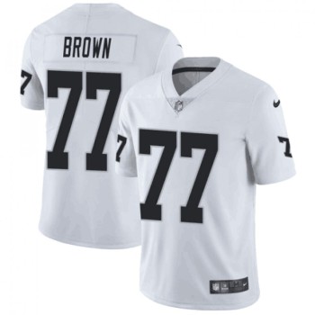 Men's Oakland Raiders #77 Trent Brown White Vapor Untouchable Limited Stitched NFL Jersey Men's Oakland Raiders #77 Trent Brown White Vapor Untouchable Limited Stitched NFL Jersey