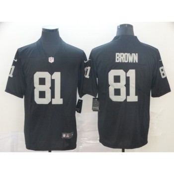 Men's Oakland Raiders #81 Tim Brown Black Vapor Untouchable Limited Stitched NFL Jersey Men's Oakland Raiders #81 Tim Brown Black Vapor Untouchable Limited Stitched NFL Jersey