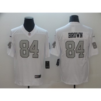 Men's Oakland Raiders #84 Antonio Brown White Limited Rush Stitched NFL Jersey Men's Oakland Raiders #84 Antonio Brown White Limited Rush Stitched NFL Jersey